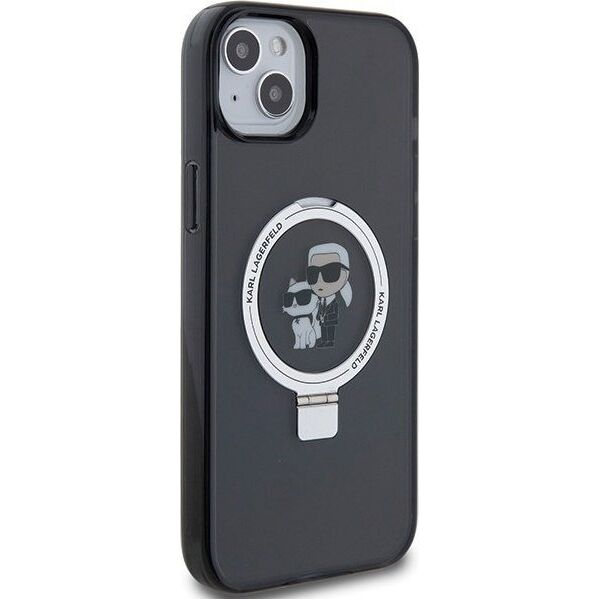 Karl Lagerfeld Karl Lagerfeld KLHMP14SHMRSKCK iPhone 14 / 15 / 13 6.1" czarny/black hardcase Ring Stand Karl&Choupettte MagSafe