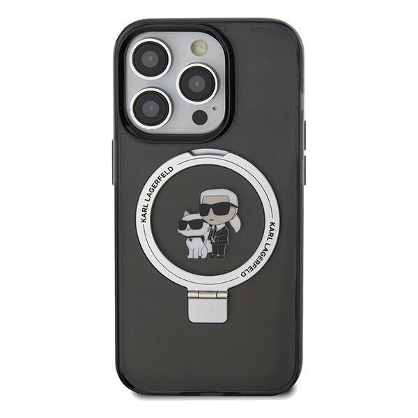 Karl Lagerfeld Karl Lagerfeld KLHMP14XHMRSKCK iPhone 14 Pro Max 6.7" czarny/black hardcase Ring Stand Karl&Choupettte MagSafe