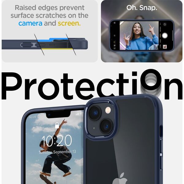 Spigen Crystal Hybrid, navy blue - iPhone 14 Plus