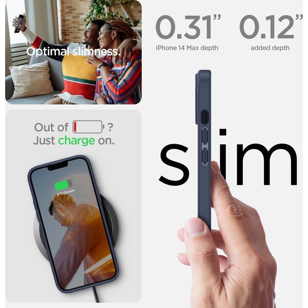Spigen Crystal Hybrid, navy blue - iPhone 14 Plus