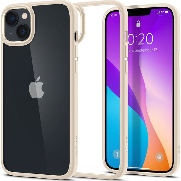 Spigen Spigen Crystal Hybrid, sand beige - iPhone 14 Plus