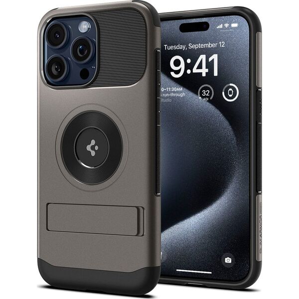 Spigen Spigen Slim Armor MagSafe, gunmetal - iPhone 15 Pro