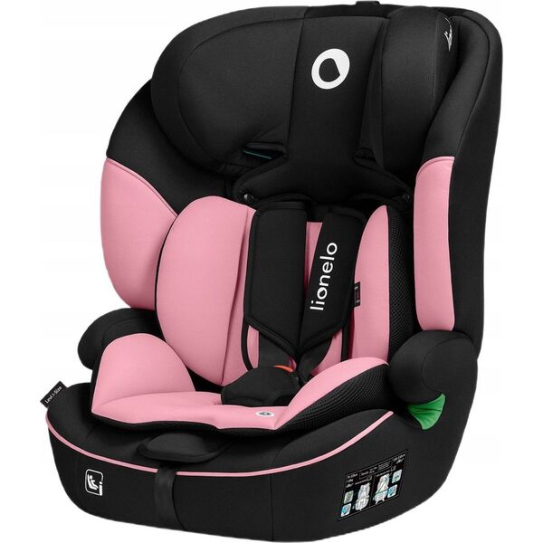 Fotelik samochodowy Lionelo Fotelik samochodowy Lionelo Levi i-Size Pink Baby do każdego auta