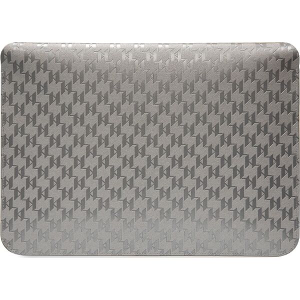 Karl Lagerfeld Karl Lagerfeld Sleeve KLCS14SAKHPKG 14" srebrny/silver Saffiano Monogram Ikonik