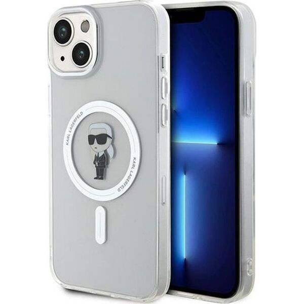 Karl Lagerfeld Karl Lagerfeld KLHMP15MHFCKNOT iPhone 15 Plus 6.7" transparent hardcase IML Ikonik MagSafe