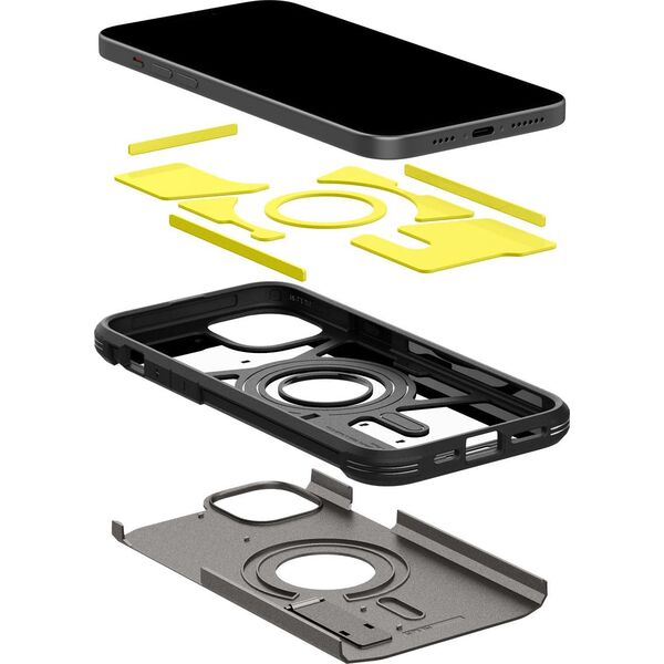 Spigen Tough Armor MagSafe, gunmetal - iPhone 15 Plus