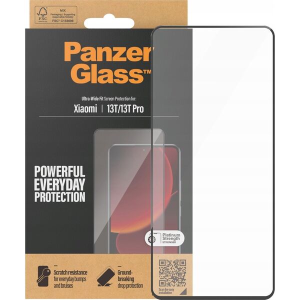PanzerGlass PanzerGlass Ultra-Wide Fit Xiaomi 13T / 13T Pro Screen Protection Antibacterial black/black 8069