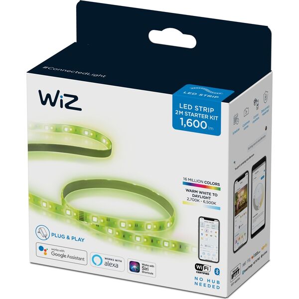 Taśma LED WiZ WiZ 2m RGB extendable strip,20W,2700-6500 (RGB),IP20,white