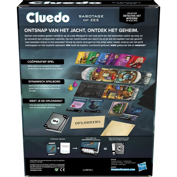 Hasbro CLUEDO Board game Escape SS Disaster (In Finnish lang.)