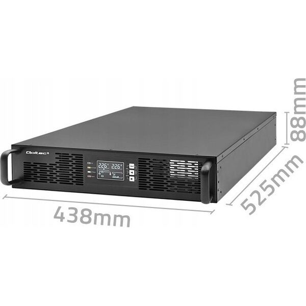 Dysan Zasilacz awaryjny UPS Qoltec do RACK | 1kVA | 1000W | Power Factor 1.0 | LCD | On-line