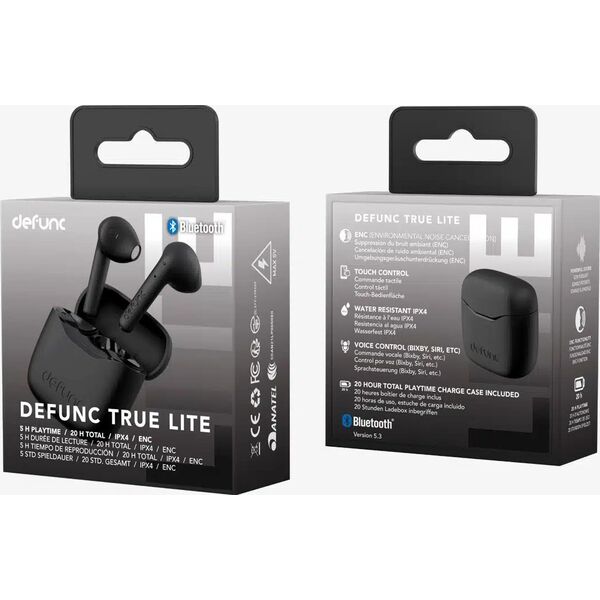 Słuchawki DeFunc True Lite czarne (D4261)