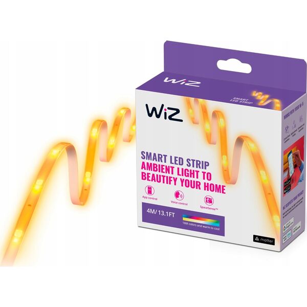 Taśma LED WiZ WiZ | Smart WiFi Lightstrip 4m Type-C | 10.5 W | 2200-6500 K (RGB)