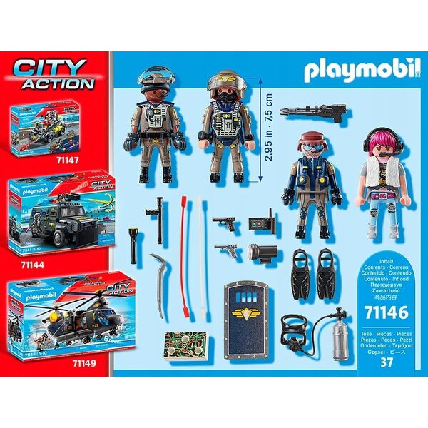 Playmobil Playmobil City Action Zestaw figurek jednostki specjalnej 71146
