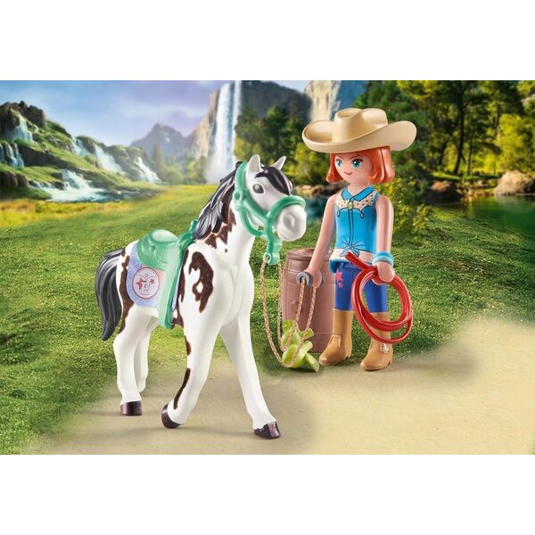 Playmobil Zestaw z figurkami Horses 71358 Ellie i Sawdust ćwiczące western riding