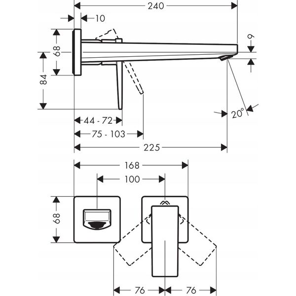 Bateria umywalkowa Hansgrohe Concealed washbasin mixer Hansgrohe Metropol 32526140