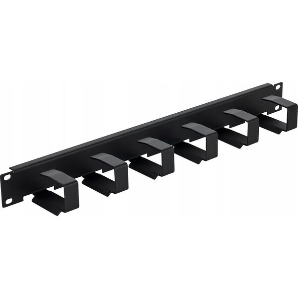 Triton TRITON 19" vyvazovací panel 1U, 6x vyvazovací háček 70x27 mm, černý