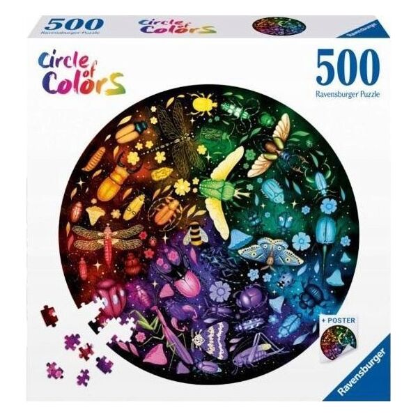 Ravensburger Puzzle 500 elementów Paleta kolorów Insekty