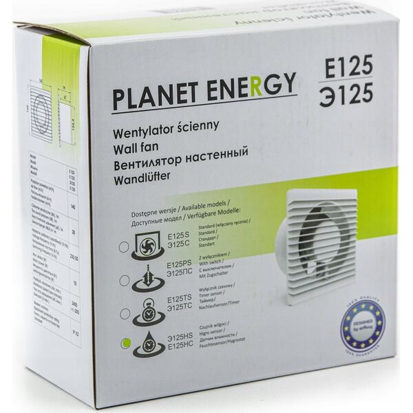 airRoxy WENTYLATOR ÅAZIENKOWY ENERGY PLANET 80 PS,WYÅÄCZNIK NA KABLU