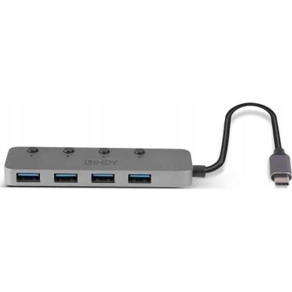HUB USB Lindy USB Hub Lindy USB 3.0 4-port with ON/OFF