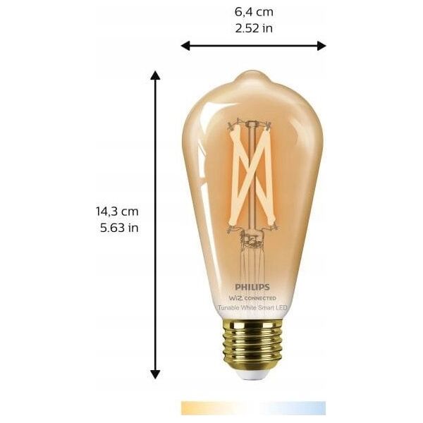 Philips Philips Smart filament bursztynowa E27 ST64 7 W (50 W), WW-CW