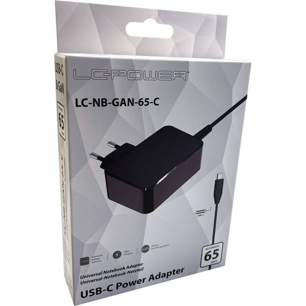 Zasilacz do laptopa LC-Power NB ACC LC-Power LC-NB-GAN-65-C 65W
