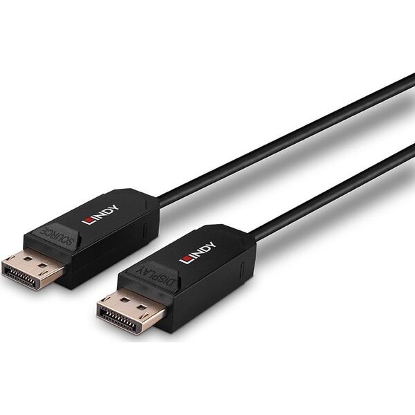 Kabel Lindy Cable Lindy Fibre Optic Hybrid DP 2.0 40m Black