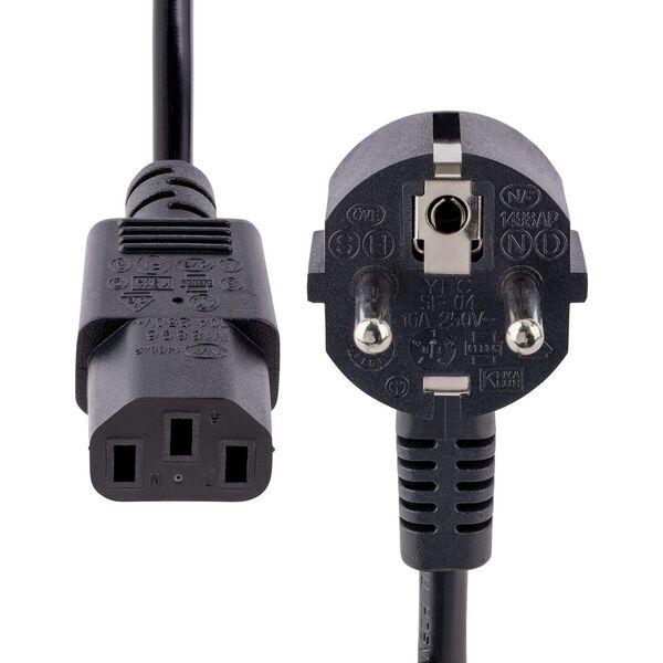 Kabel zasilający StarTech Cable StarTech EU Shuko to C13 1m Black