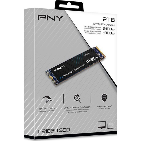 Dysk SSD PNY CS1030 2TB M.2 2280 PCI-E x4 Gen3 NVMe (M280CS1030-2TB-RB)