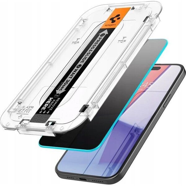 Spigen Spigen Glass tR EZ Fit HD Privacy 1 Pack - iPhone 15 Plus
