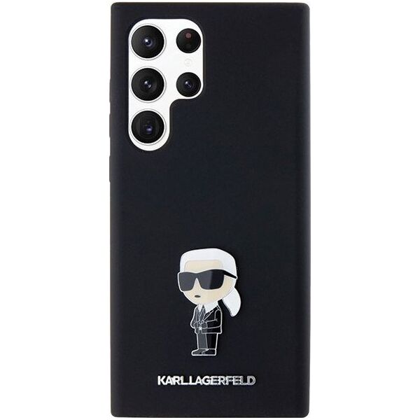 Karl Lagerfeld Karl Lagerfeld KLHCS23LSMHKNPK S23 Ultra S918 czarny/black Silicone Ikonik Metal Pin