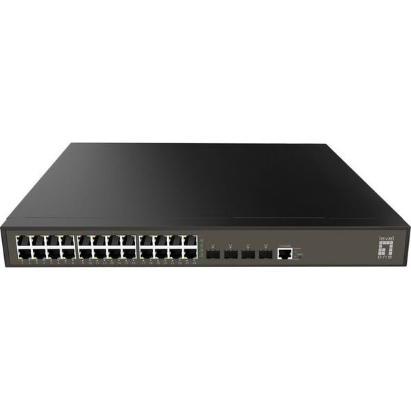 Switch LevelOne LevelOne GEL-2871 łącza sieciowe Zarządzany L2+ Gigabit Ethernet (10/100/1000) 1U Czarny