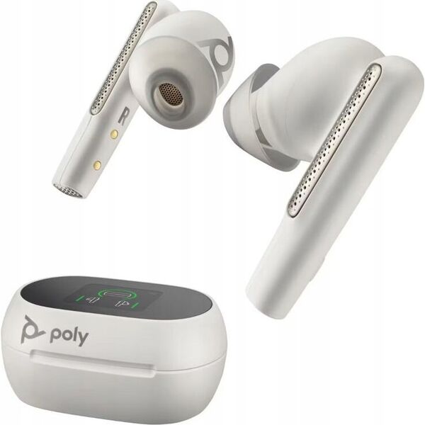 Słuchawki Poly  Voyager Free 60+ UC Białe +BT700 USB-A Adapter +Touchscreen Charge Case (7Y8G5AA)