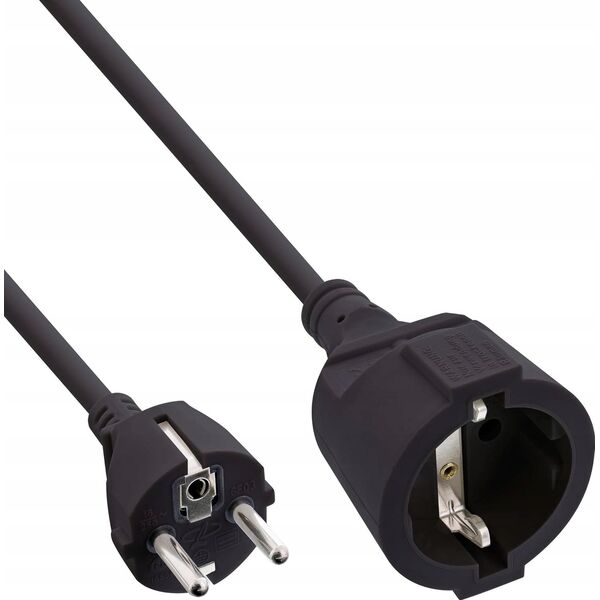 InLine InLine® Power Extension Cable Type F black 1.5m
