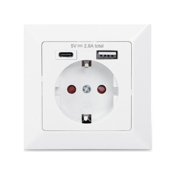 Digitus ZUB Digitus Steckdose 1x Schutzkontakt, USB