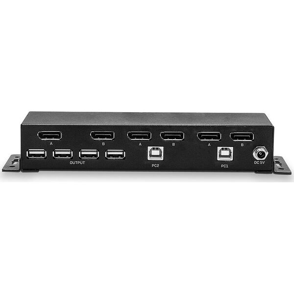 Adapter USB Lindy Adap Lindy KVM, Audio, USB Switch 2-port