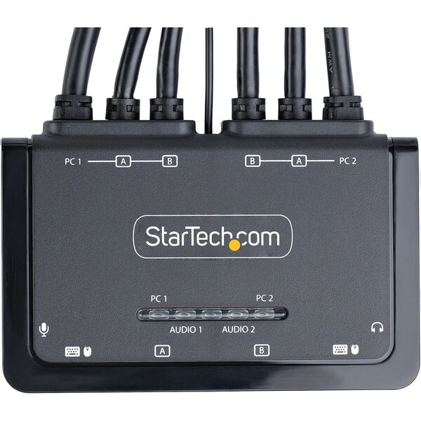 Adapter USB StarTech KVM StarTech 2-Port DP Switch 4K USB + Audio