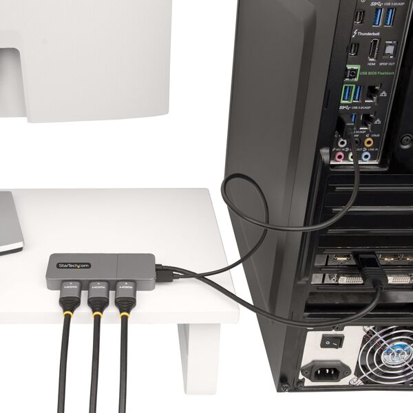 Adapter USB StarTech Adap StarTech 3 Port DP MST Hub 3x HDMI 4K 60Hz