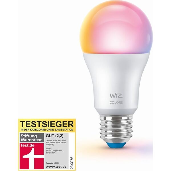 WiZ WiZ,Bulb,8,5W,2200-6500 (RGB),A60,E27,1 pcs lightsource