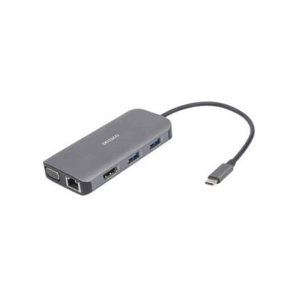 Stacja/replikator Deltaco USB-C (USBC-HDMI25)