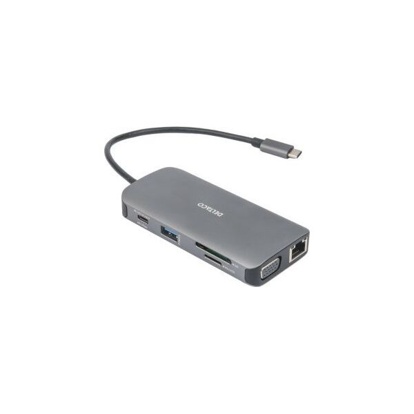 Stacja/replikator Deltaco USB-C (USBC-HDMI25)