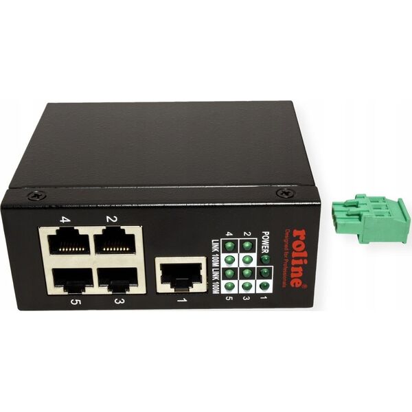 Switch Roline ROLINE Industrie Switch 5x RJ-45, niezarządzalny