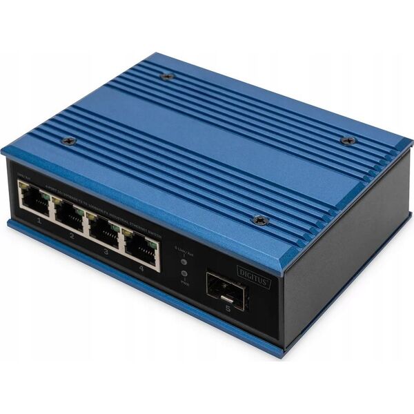 Switch Digitus DIGITUS Switch Ind. 4-Port 10/100 blau