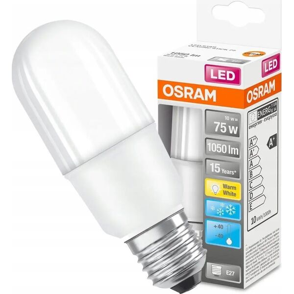 Osram OSRAM LED STAR E27 9W/827 LEDSTICK75W teplá