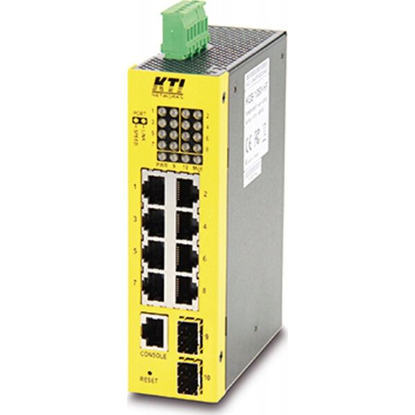Switch KTI KGS-1060-HP 10-portowy przełącznik przemysłowy Gigabit PoE