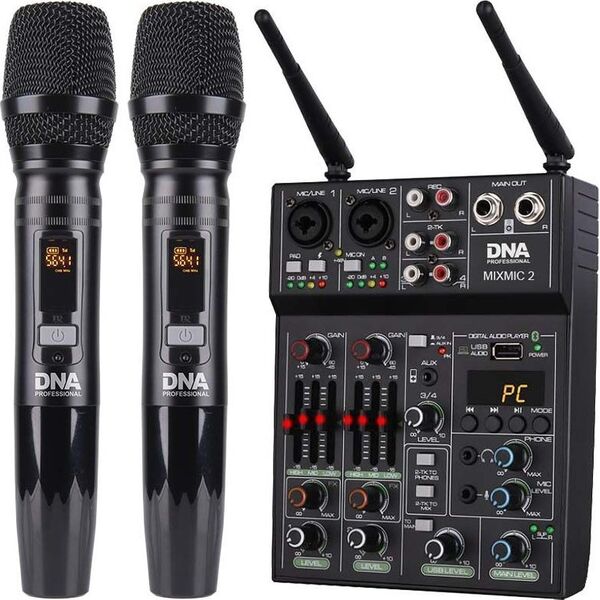 Mikrofon DNA DNA MIXMIC 2 mikser audio USB Bluetooth + mikrofony bezprzewodowe zestaw