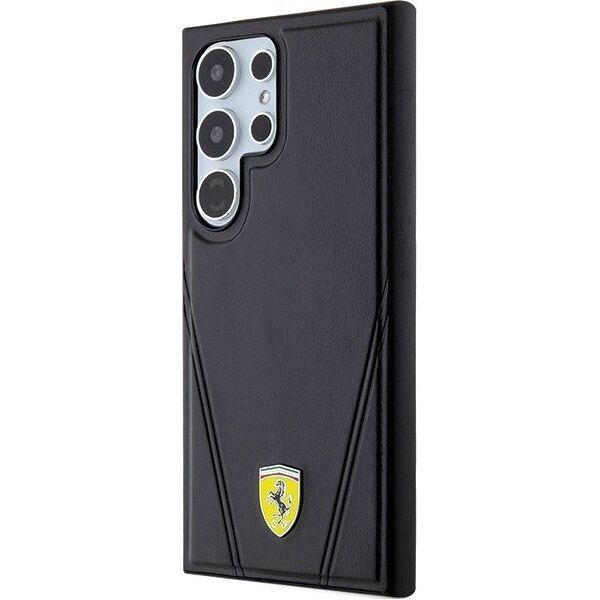 Ferrari Ferrari FEHMS24LP3BAK S24 Ultra S928 czarny/black hardcase Hot Stamp V Lines MagSafe