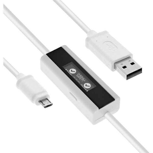 Kabel USB InLine InLine® USB Smart Control, Multimeter, charge monitoring, USB A to Micro-B cable with display, 1m