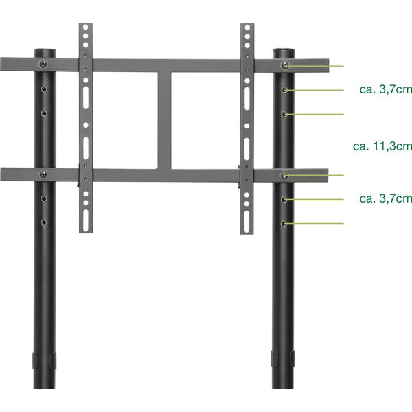 InLine InLine® TV Cart, for LED-TV 37"-80" (94-203cm), max. 80kg