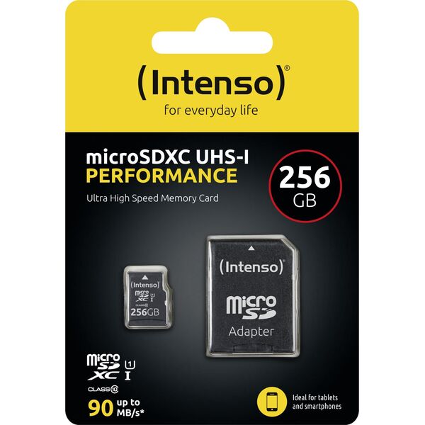 Karta Intenso Performance MicroSDXC 256 GB Class 10 UHS-I/U1  (3424492)