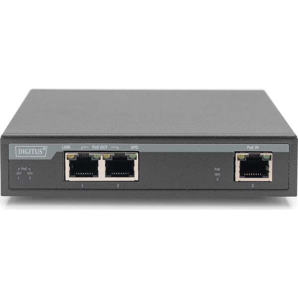 Digitus DIGITUS 2-Port Gigabit 4PPoE Extender, 802.3at, 60 W